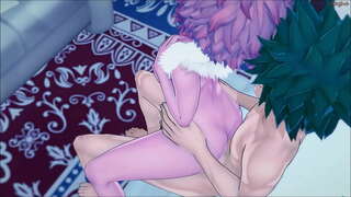 Izuku Midoriya kurva jeho roztomilé spoluhráče Mina proti zdi - MHA Hentai.