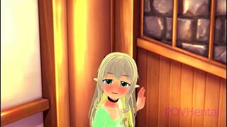 ���्नान समय संग एक बाउन्ने प्राणी पासोमा